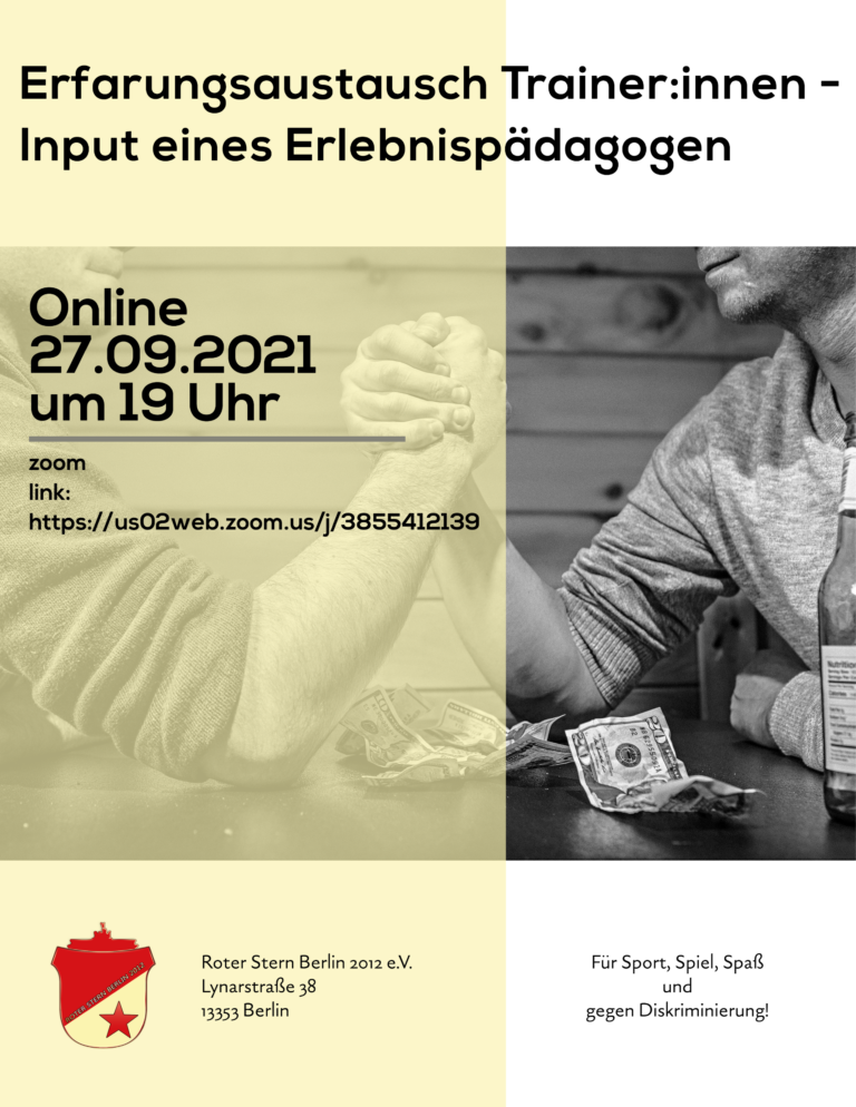 Veranstaltungsankündigung – Roter Stern Berlin