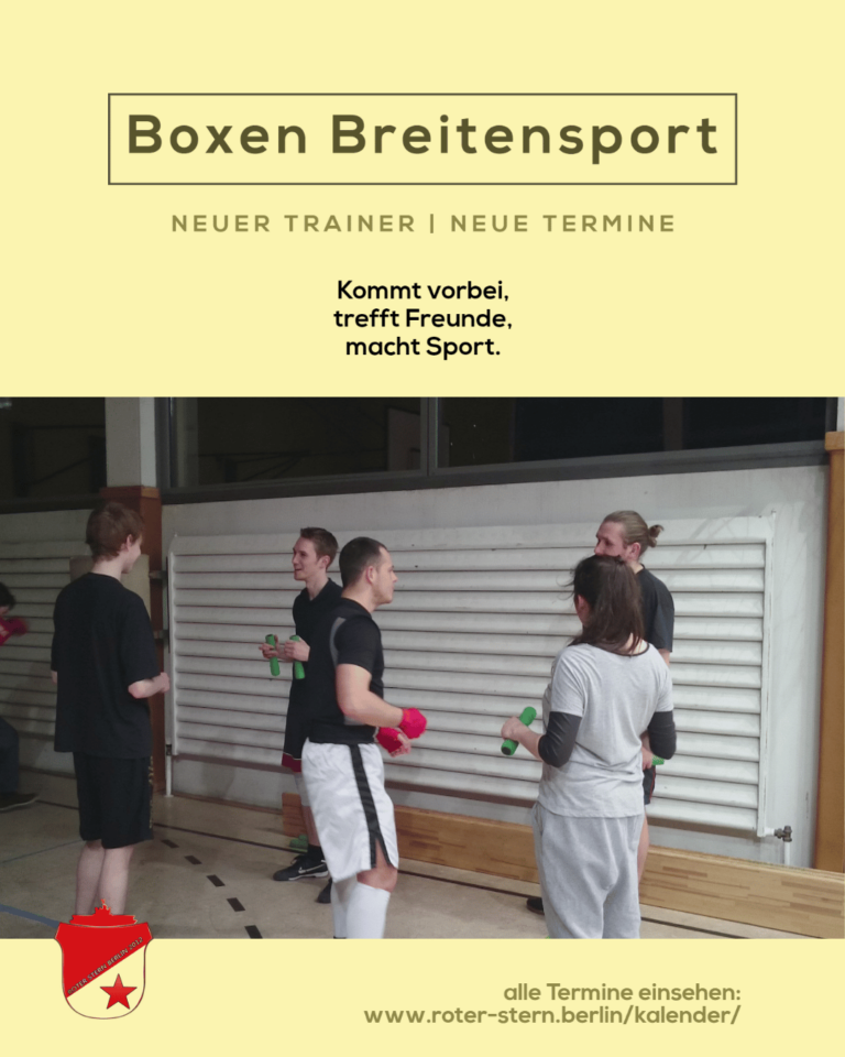 SG Boxen: Neuer Trainer und weitere Termine – Roter Stern Berlin